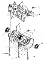 CRANKCASE ASSEMBLY 500 EFI 0942774 AND  EFI SKS 0942574 (49274127410033)