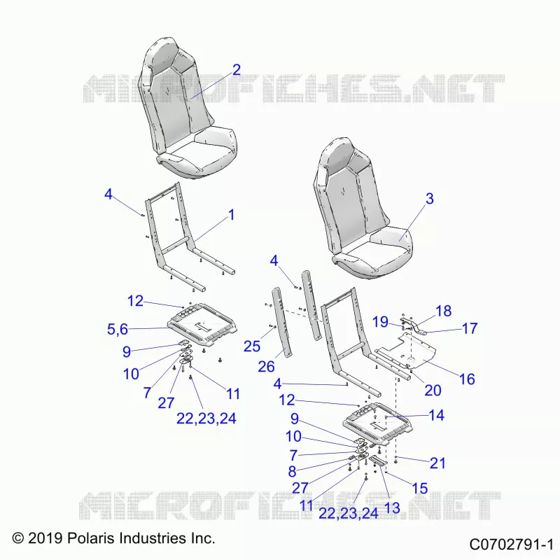 SITZ ASM. AND SLIDER
