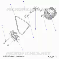 ENGINE, ENGINE, GENERATOR, FAN AND BELT- R19RRED4F1/N1/J1/SD4C1 (C700414)