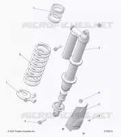 SUSPENSION, REAR SHOCK MOUNTING, STANDARD/PREMIUM