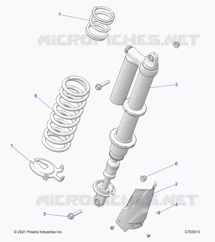 SUSPENSION, REAR SHOCK MOUNTING, STANDARD/PREMIUM