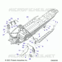 CHASSIS, CLUTCH GUARD, FOOTRESTS, AND RUNNING BOARDS