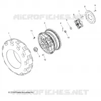 RADS, FRONT TIRE AND BRAKE DISC