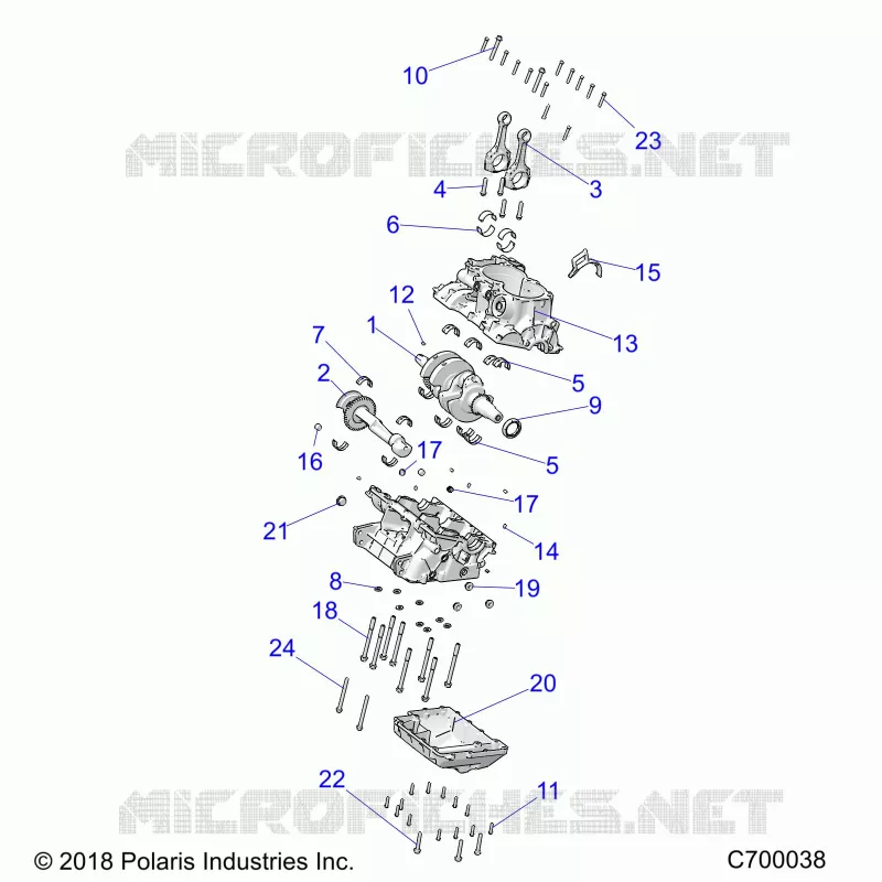 ENGINE, CRANKCASE AND KURBELWELLE