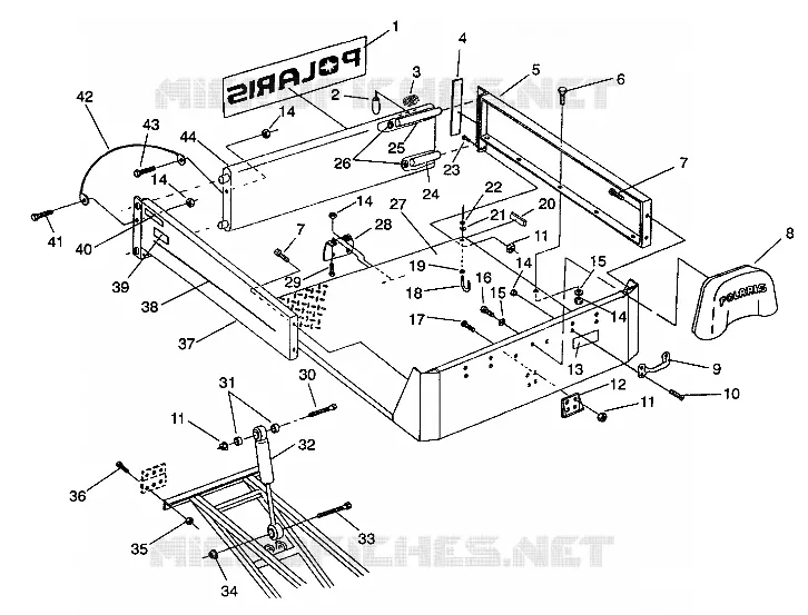 HINTER BED MOUNTING 6X6 350L S938739 (4924362436004A)