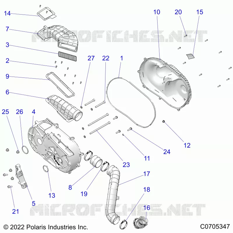 ANTRIEB, CLUTCH COVER AND DUCTING