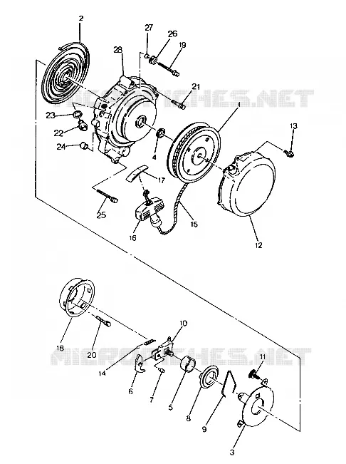 RÜCKZUG ANLASSER ASSEMBLY 250 4x6 / W928627 (4922902290045A)