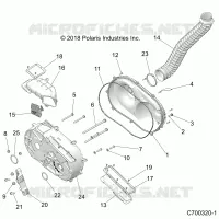 DRIVE TRAIN, CLUTCH COVER AND DUCTING