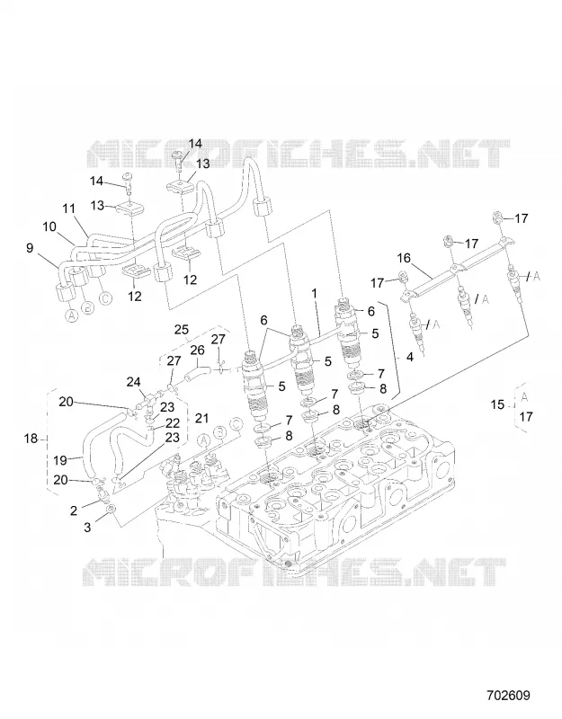MOTOR, NOZZLE HOLDER AND GLOW PLUG