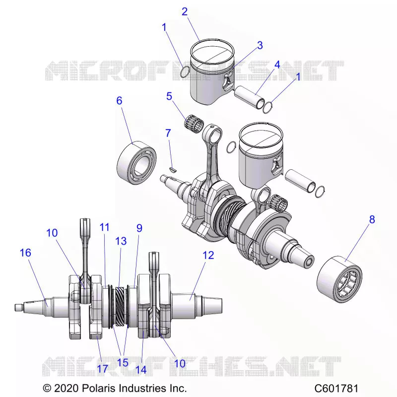 ENGINE, PISTON AND KURBELWELLE