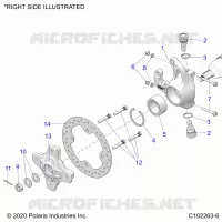 FRONT SUSPENSION HUB, KNUCKLE AND BRAKE DISC