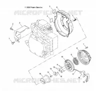 ENGINE, RECOIL ANLASSER AND BLOWER HOUSING