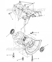 CRANKCASE  TRAIL 0962761, TRAIL TOURING 0962262,  AND EUROPEAN TRAIL TOURIN (4931763176C014)