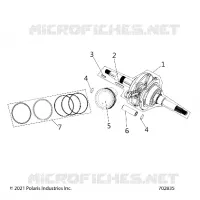 ENGINE, KURBELWELLE, CONNECTING ROD AND PISTON
