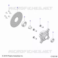 RADS, FRONT HUB AND BRAKE DISK
