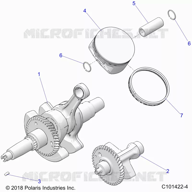 ENGINE, KURBELWELLE, PISTON AND BALANCE SHAFT