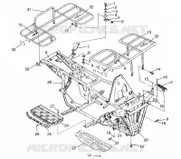 BUMPER / GEPÄCHTRÄGER MOUNTING 4X4 300 W958130 (4930183018A008)