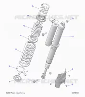 SUSPENSION, REAR SHOCK MOUNTING, DELUXE