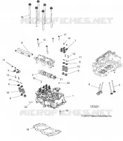 ENGINE, ZYLINDERKOPF, CAM AND VALVES