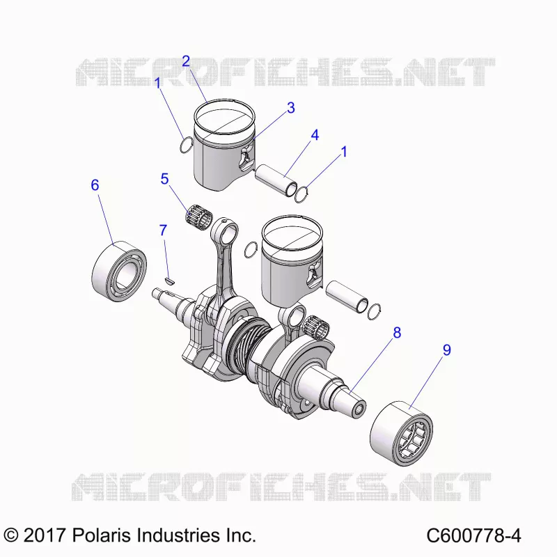 ENGINE, PISTON AND KURBELWELLE