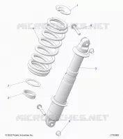 SUSPENSION, REAR SHOCK MOUNTING