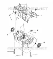 CRANKCASE ASSEMBLY 440 XCR / 0931760 (4923022302029A)