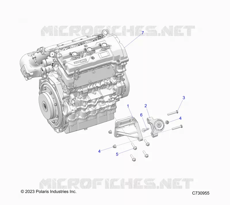MOTOR, MOUNTING  AND LONG BLOCK- R24XAE1RAH/BH (C730955)