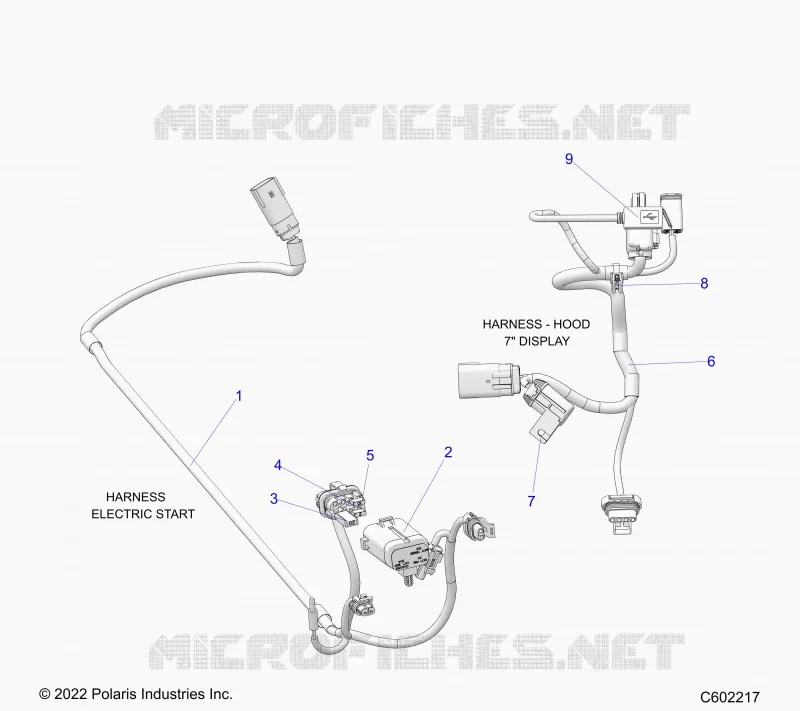 ELEKTRIC, WIRE HARNESS, HOOD, ELECTRIC START