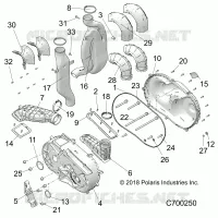 DRIVE TRAIN, CLUTCH COVER AND DUCTING
