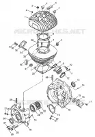 CRANKCASE AND ZYLINDER XPLORER 300 W97CC28C (4939813981C013)
