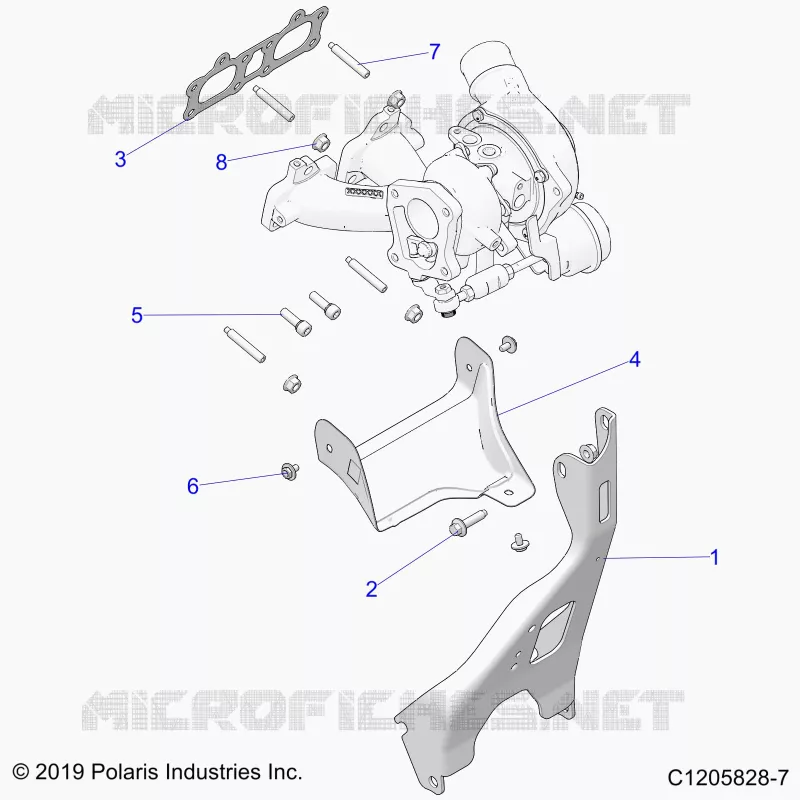 ENGINE, TURBO CHARGER MOUNTING