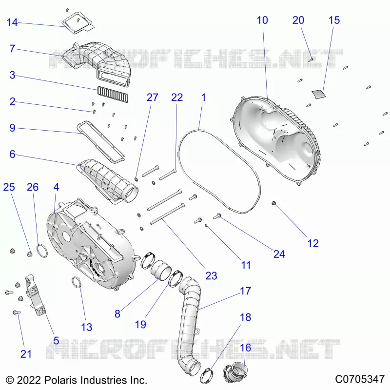 ANTRIEB, CLUTCH COVER AND DUCTING