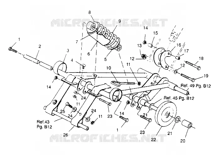 FRONT Drehmomentarm  440 XCR SP X951660 (4932833283B013)