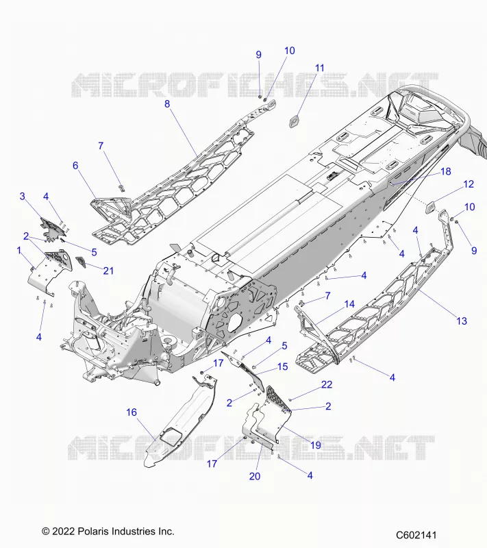 CHASSIS, CLUTCH GUARD, FOOTRESTS, AND RUNNINGBOARDS