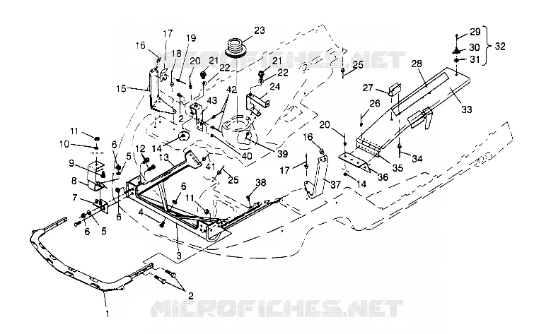 NOSEPAN ASSEMBLY  500 EFI 0952774, EFI SKS 0952574,   EFI SKS PT 0952974, A (4929052905A012)