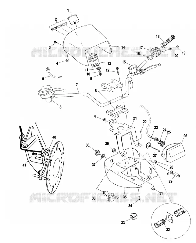 LENKER   SCHEINWERFER POD