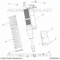 SUSPENSION, REAR SHOCK MOUNTING