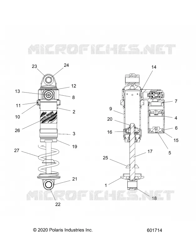 SUSPENSION, FRONT SHOCK TRACK