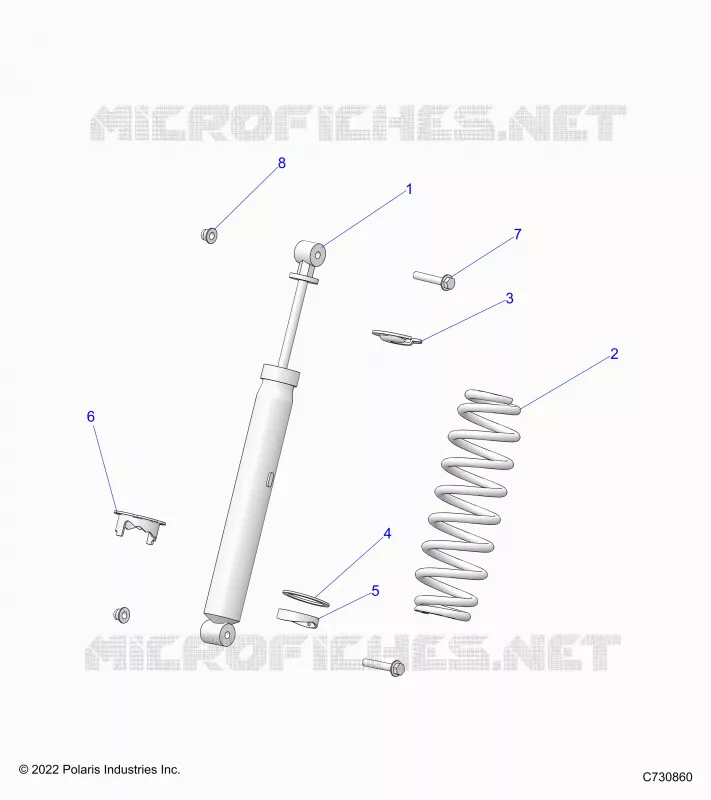 SUSPENSION, REAR SHOCK MOUNTING