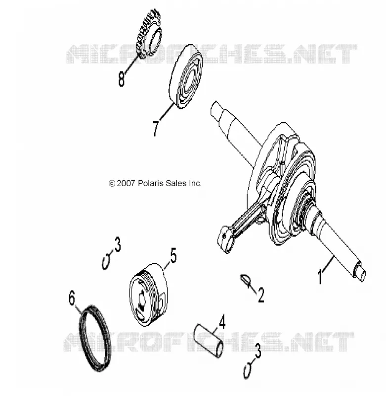 MOTOR, KURBELWELLE AND KOLBEN