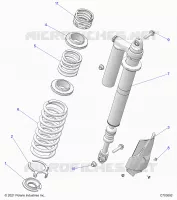SUSPENSION, REAR SHOCK MOUNTING
