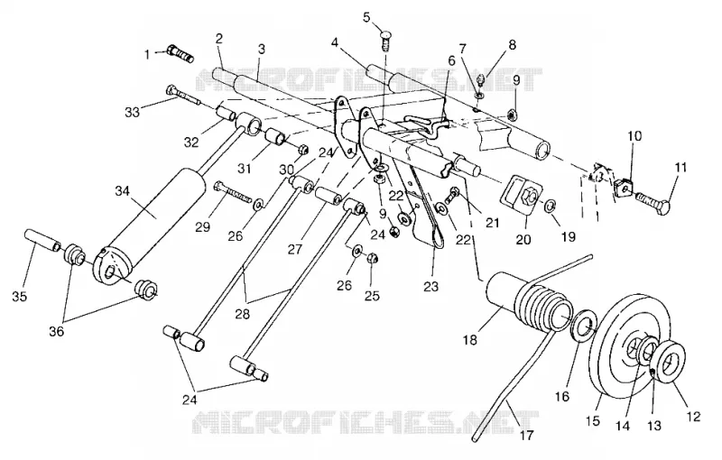 HINTER Drehmomentarm 600 XCR SP 0965677 and EUROPEAN 600 XCR SP E965677 (4932063206B014)