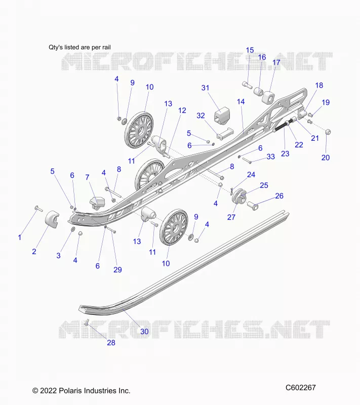 SUSPENSION, RAIL BEAM LH/RH