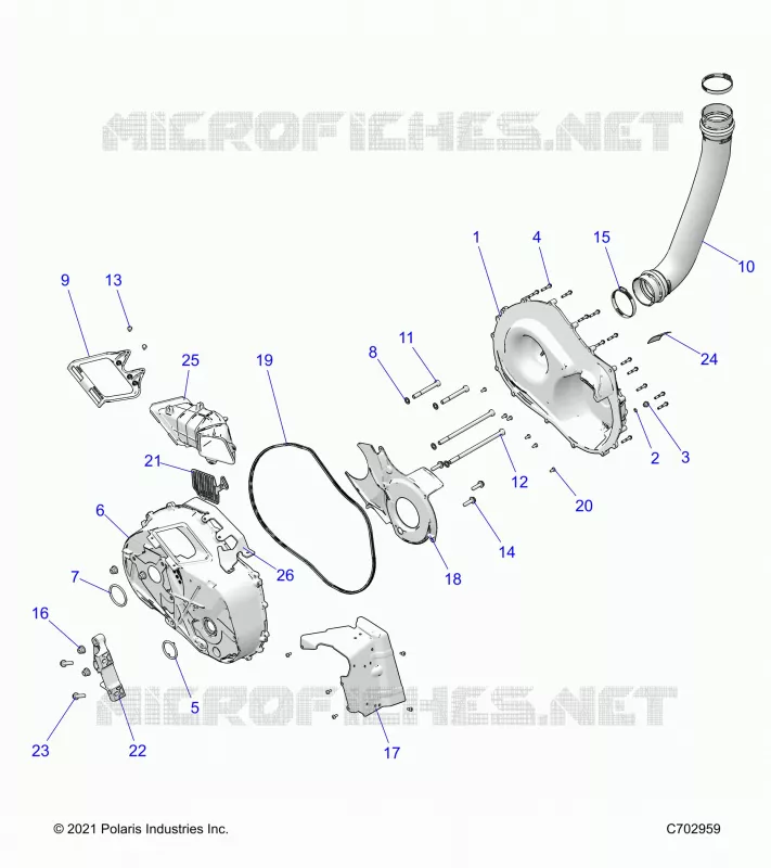 ANTRIEB, CLUTCH COVER AND DUCTING