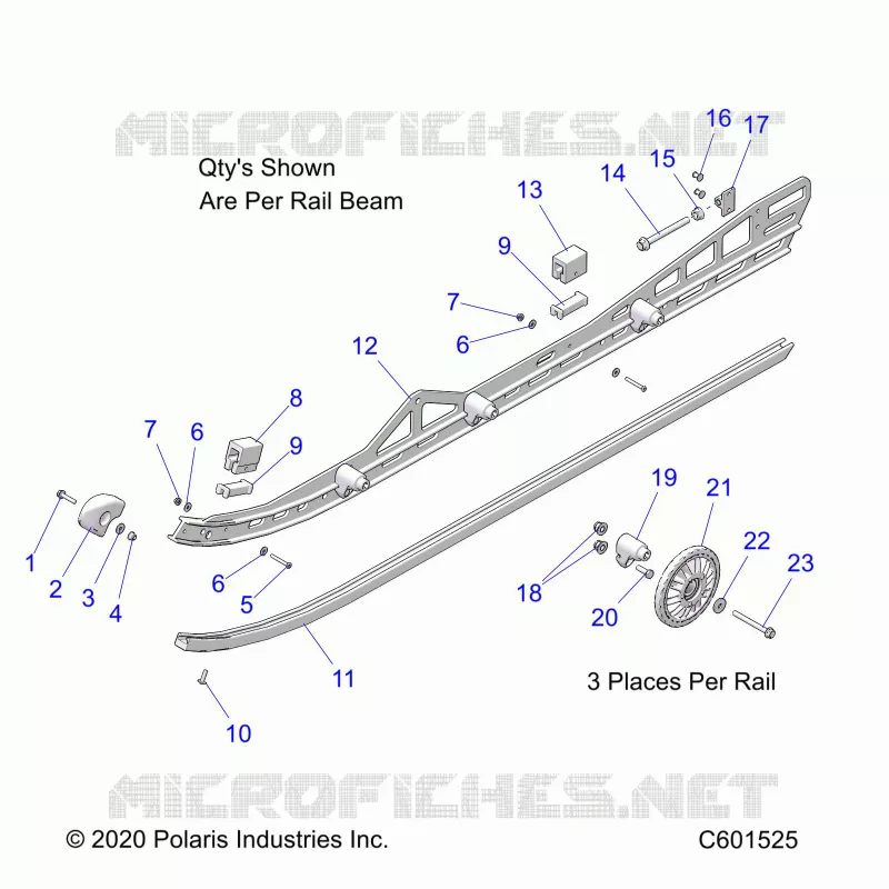 SUSPENSION, RAIL, LH/RH
