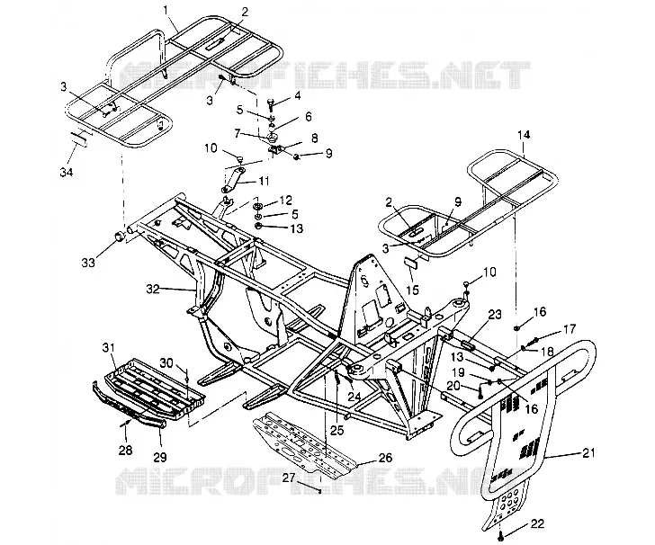 BUMPER / GEPÄCHTRÄGER MOUNTING  2X4 400L W957540 (4930093009A007)