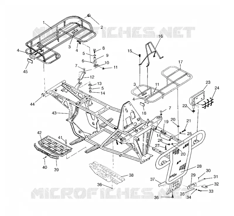 BUMPER / GEPÄCHTRÄGER MOUNTING SPORTSMAN 4X4 W958040 (4930403040A007)