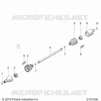 DRIVE TRAIN, GETRIEBE VORNE SHAFT