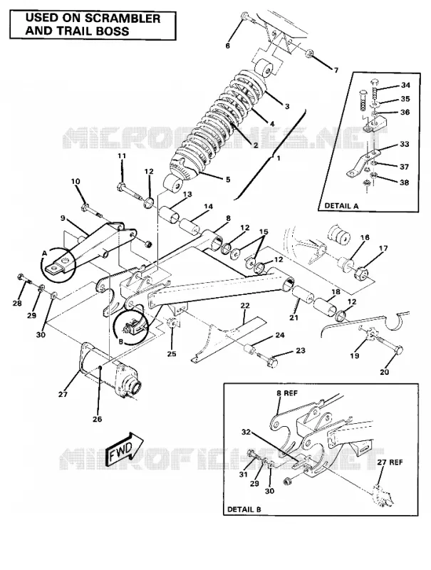 SWING ARM WELDMENT AND FEDER ASSEMBLY (4910981098032A)