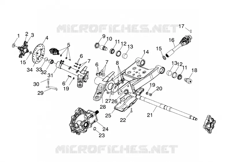 SWING ARM/REAR/GETRIEBEGEHÄUSE MOUNTING